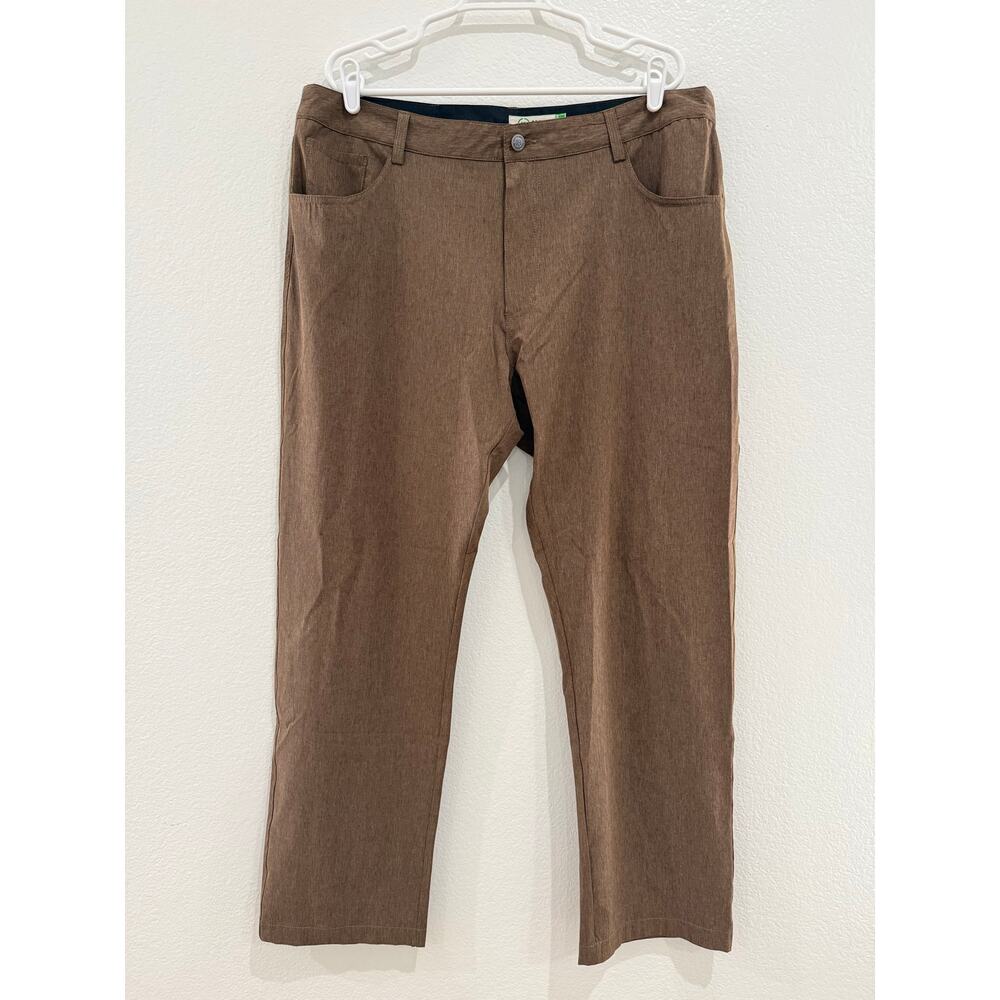 18 Greens Mens Golf Pants Straight Leg Brown Size 38